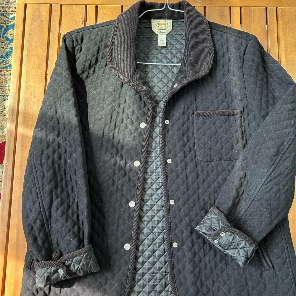 Talbots Black Quilted Barn Jacket